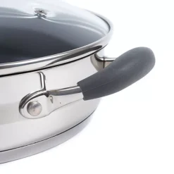 Lakeland Stainless Steel 24cm Lidded Saute Pan 11 Lakeland Stainless Steel 24cm Lidded Saute Pan -Kitchen Supplies Store 11034 3