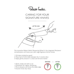 Robert Welch Signature Knife Block Sharpener And 6 Knives 14 Robert Welch Signature Knife Block Sharpener And 6 Knives -Kitchen Supplies Store 14170 6