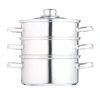 KitchenCraft Three Tier Steamer 17.4cm Stainless Steel -Kitchen Supplies Store 18673 1