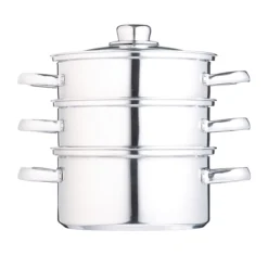 KitchenCraft Three Tier Steamer 17.4cm Stainless Steel