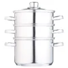 KitchenCraft Three Tier Steamer 19.5cm Stainless Steel