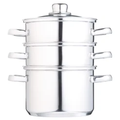 KitchenCraft Three Tier Steamer 19.5cm Stainless Steel