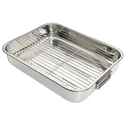 KitchenCraft Large Stainless Steel Roaster And Rack