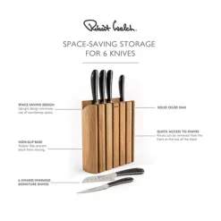 Robert Welch Signature 7-Piece Book Oak Knife Block Set 15 Robert Welch Signature 7-Piece Book Oak Knife Block Set -Kitchen Supplies Store 26519 6