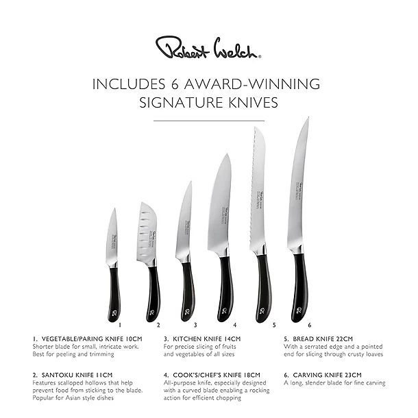 Robert Welch Signature 7-Piece Book Oak Knife Block Set 9 Robert Welch Signature 7-Piece Book Oak Knife Block Set - Image 7