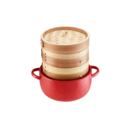 Prue’s World 2-Tier Bamboo Steamer -Kitchen Supplies Store 26524 6