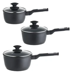 Lakeland Forged Aluminium 3-Piece Saucepan Set – 16, 18, 20cm