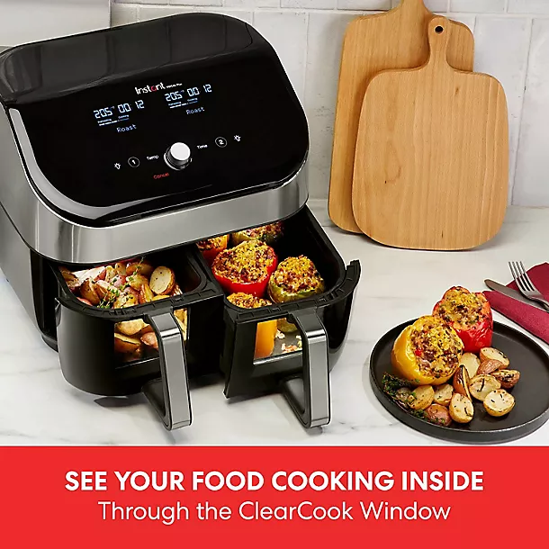 Instant Vortex Plus Dual Drawer Air Fryer With ClearCook 4 Instant Vortex Plus Dual Drawer Air Fryer With ClearCook - Image 2