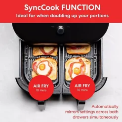 Instant Vortex Plus Dual Drawer Air Fryer With ClearCook 11 Instant Vortex Plus Dual Drawer Air Fryer With ClearCook -Kitchen Supplies Store 26873 5