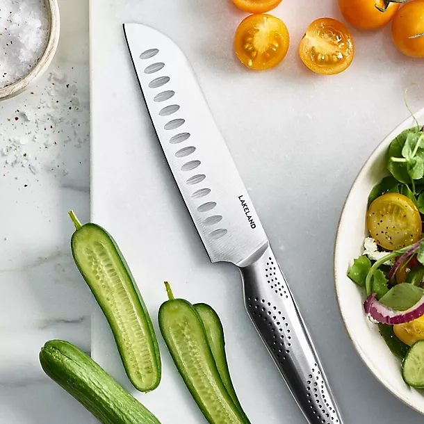 Lakeland Stainless Steel Santoku Knife 13cm Blade 4 Lakeland Stainless Steel Santoku Knife 13cm Blade - Image 2