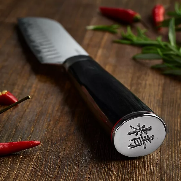 Lakeland Damascus Santoku Knife 13cm Blade 6 Lakeland Damascus Santoku Knife 13cm Blade - Image 4