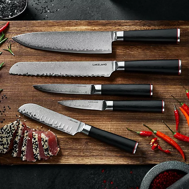 Lakeland Damascus Santoku Knife 13cm Blade 7 Lakeland Damascus Santoku Knife 13cm Blade - Image 5