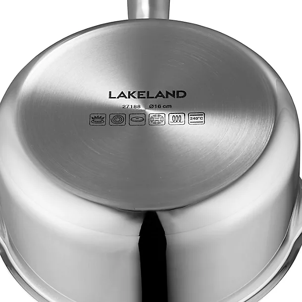 Lakeland 5-Piece Stainless Steel Ceramic Pan Set 10 Lakeland 5-Piece Stainless Steel Ceramic Pan Set - Image 8