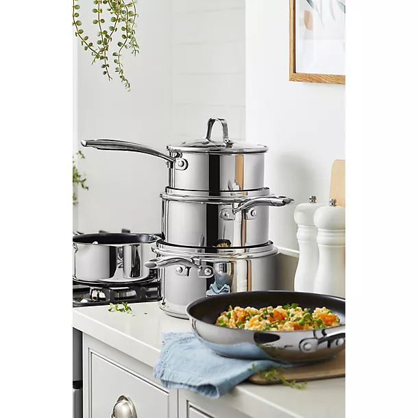 Lakeland 5-Piece Stainless Steel Ceramic Pan Set 11 Lakeland 5-Piece Stainless Steel Ceramic Pan Set - Image 9