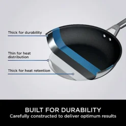 Ninja ZEROSTICK Stainless-Steel 28cm Frying Pan -Kitchen Supplies Store 27308 5