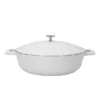 28cm Cast Aluminium Shallow Casserole Dish 4L Cream