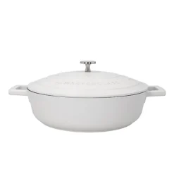 28cm Cast Aluminium Shallow Casserole Dish 4L Cream
