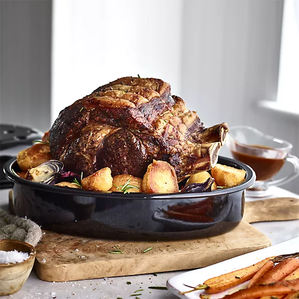 Enamel Self Basting Oval Roasting Tin With Lid 11 Enamel Self Basting Oval Roasting Tin With Lid - Image 9