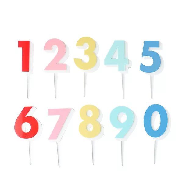 Meri-Meri Meri Meri Rainbow Acrylic Number Cake Toppers 3 Meri-Meri Meri Meri Rainbow Acrylic Number Cake Toppers