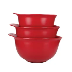 KitchenAid Set Of 3 Mixing Bowls Red