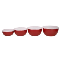 KitchenAid Set Of 4 Prep Bowls With Lids - Empire Red -Kitchen Supplies Store 32981 4
