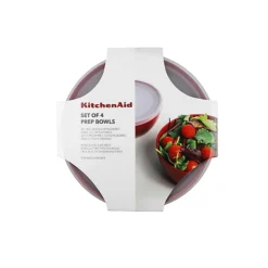 KitchenAid Set Of 4 Prep Bowls With Lids - Empire Red -Kitchen Supplies Store 32981 6