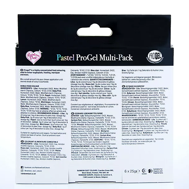 Rainbow Dust Renshaw ProGel Pastel Multipack 6 X 25g 4 Rainbow Dust Renshaw ProGel Pastel Multipack 6 X 25g - Image 2