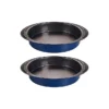 Set Of 2 Lakeland Blue 18cm Loose Based Round Sandwich Tins -Kitchen Supplies Store 33181 1