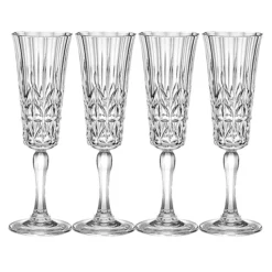 Crystal-Look Acrylic Flutes β Set Of 4