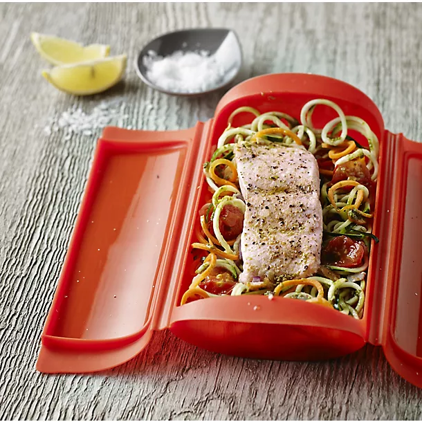 Lekue Lékué Microwave Cookware Red Shallow Steam Case 650ml 4 Lekue Lékué Microwave Cookware Red Shallow Steam Case 650ml - Image 2