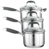 Lakeland Stainless Steel 3-Piece Saucepan Set