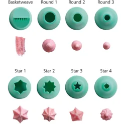 Silicone Piping Bag With Built-in Coupler And 8 Nozzles -Kitchen Supplies Store 73284 4