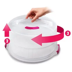 2 In 1 Height Adjustable Cake Carrier Caddy - Round Holds 30cm Cakes 20 2 In 1 Height Adjustable Cake Carrier Caddy - Round Holds 30cm Cakes -Kitchen Supplies Store 73433 8