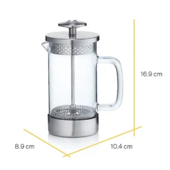 Barista And Co. Silver 3-Cup Cafetière -Kitchen Supplies Store 74097 5