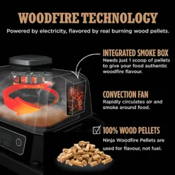 Ninja Woodfire Electric BBQ Grill & Smoker With Robust Pellets Bundle -Kitchen Supplies Store 74482 9